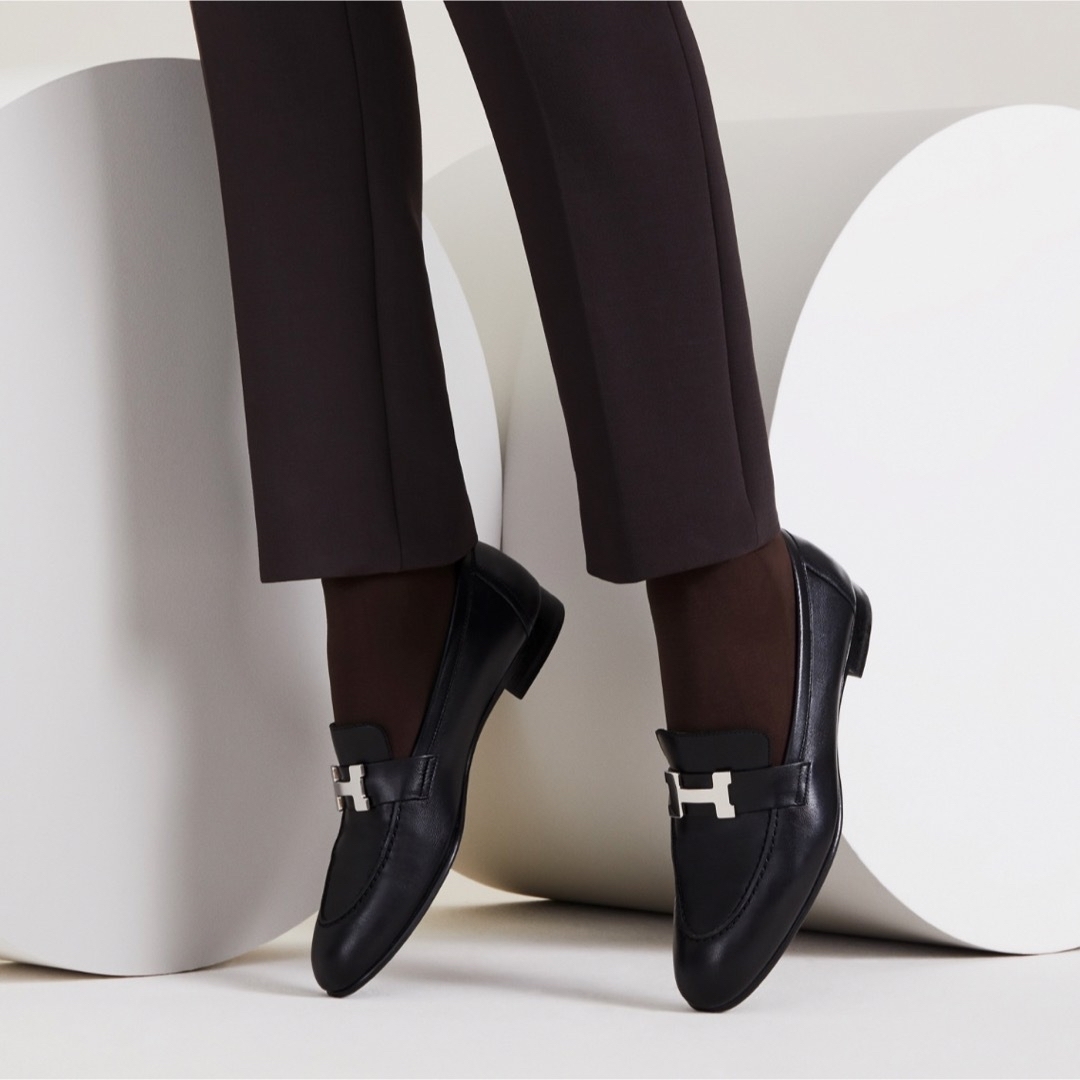 未使用 HERMES パリ モカシン 35 ローファー | フリマアプリ ラクマ