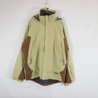 パタゴニア(patagonia)のカナダ製 patagonia パタゴニア ストレッチバウンダリージャケット アウトドア キャンプ アウター ベージュ (メンズ L) 中古 古着 N7458(その他)