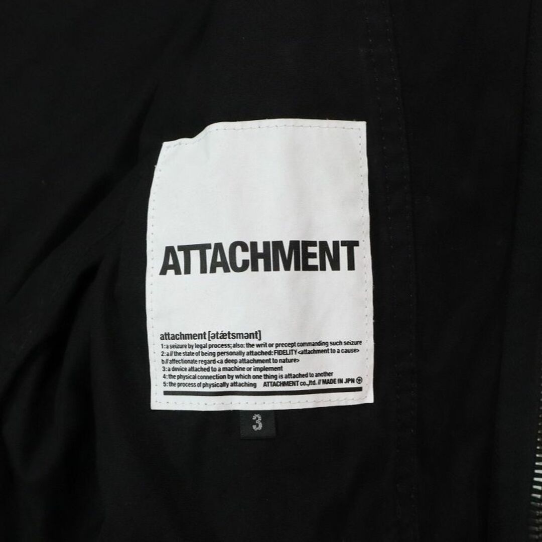 ATTACHIMENT(アタッチメント)のアタッチメント c/nバックサテン M-65 フィールドジャケット ブラック 3 メンズのジャケット/アウター(ミリタリージャケット)の商品写真