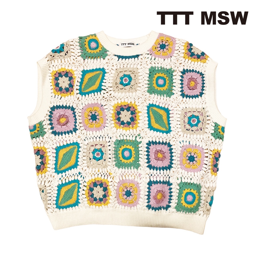TTT_MSW - TTT_MSW 22SS Handmade Pullover Knit Vestの通販 by