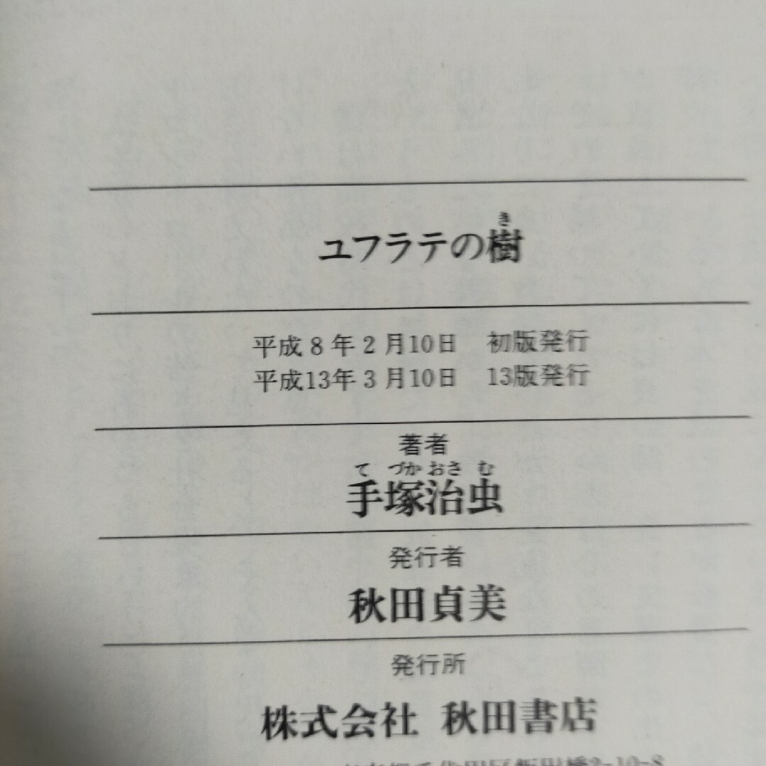 秋田書店(アキタショテン)のユフラテの樹　秋田文庫 エンタメ/ホビーの漫画(その他)の商品写真