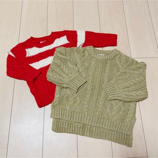 ブリーズ(BREEZE)の【美品】BREEZEセーター90サイズ2枚セット(ニット)