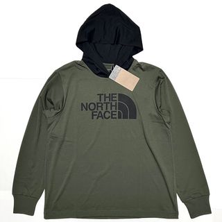 ザノースフェイス(THE NORTH FACE)のL 新品 ノースフェイス ビッグロゴフーティ ロンT フード Tシャツ 長袖(Tシャツ/カットソー(七分/長袖))