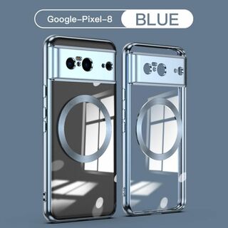 グーグルピクセル(Google Pixel)のPixel 8 ケース マグセーフ対応 ブルー(Androidケース)