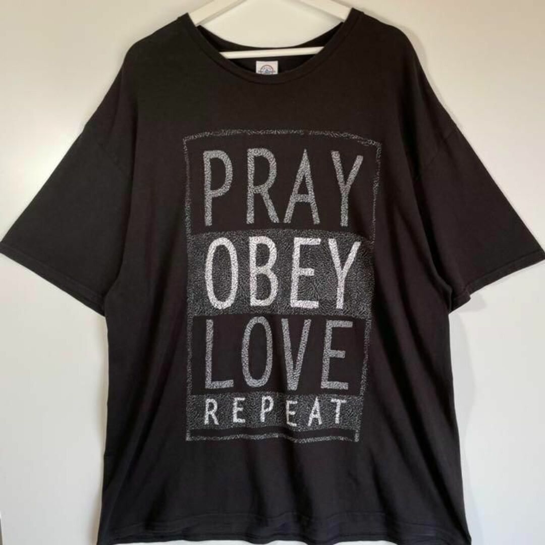 【アメリカ❗️】90s プリントロゴ半袖Tシャツ 黒 2XL ビッグサイズ