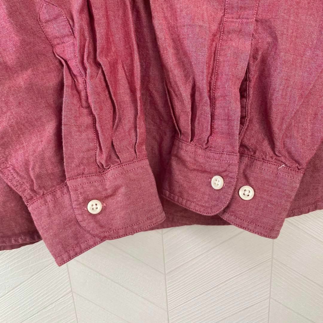 美品 L.L.Bean シャツ 長袖 無地 シンプル オーバーサイズ USA古着 エルエルビーン ネルシャツ メンズ シンプル ゆるだぼ オーバーサイズ L