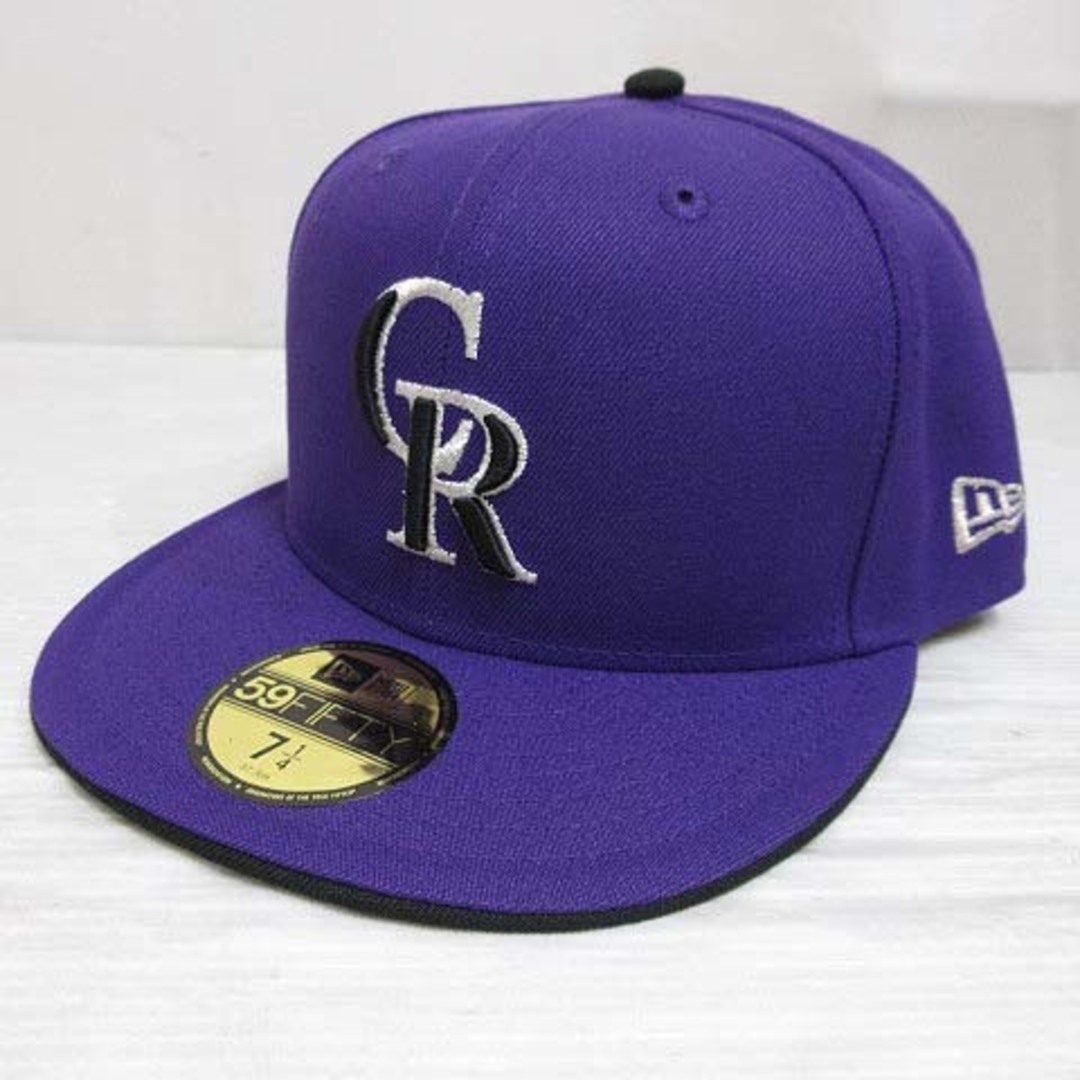 ニューエラ 59FIFTY コロラド ロッキーズ キャップ 帽子 7 1/4 紫