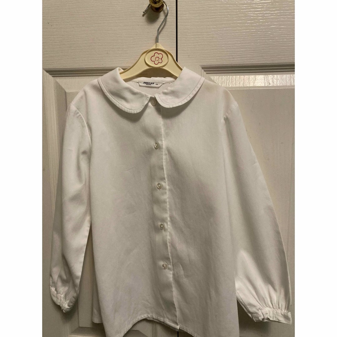 familiar(ファミリア)のファミリア　白ブラウス　130 キッズ/ベビー/マタニティのキッズ服女の子用(90cm~)(ブラウス)の商品写真