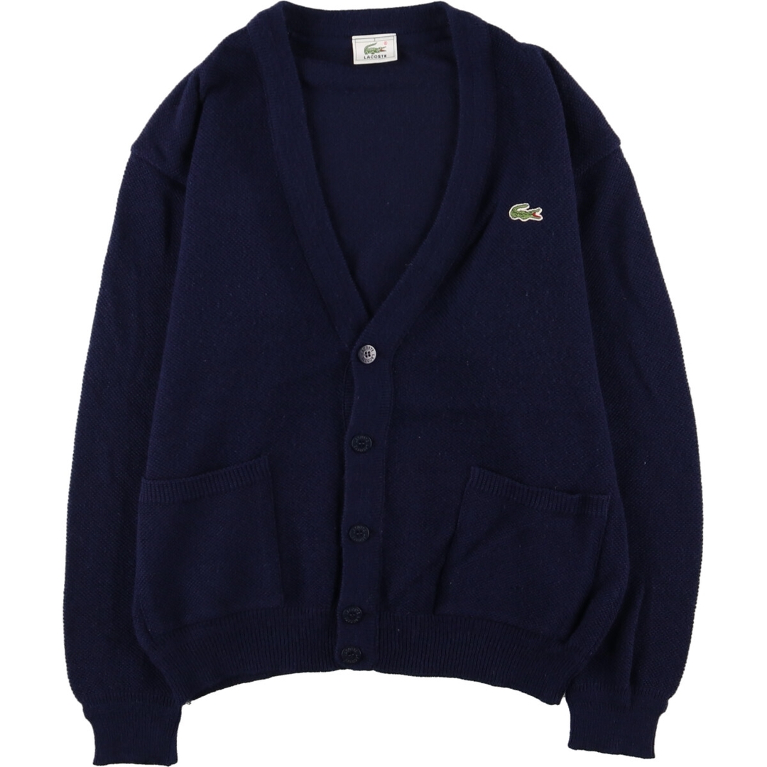 LACOSTE - 古着 ラコステ LACOSTE ウール×アクリルニットカーディガン