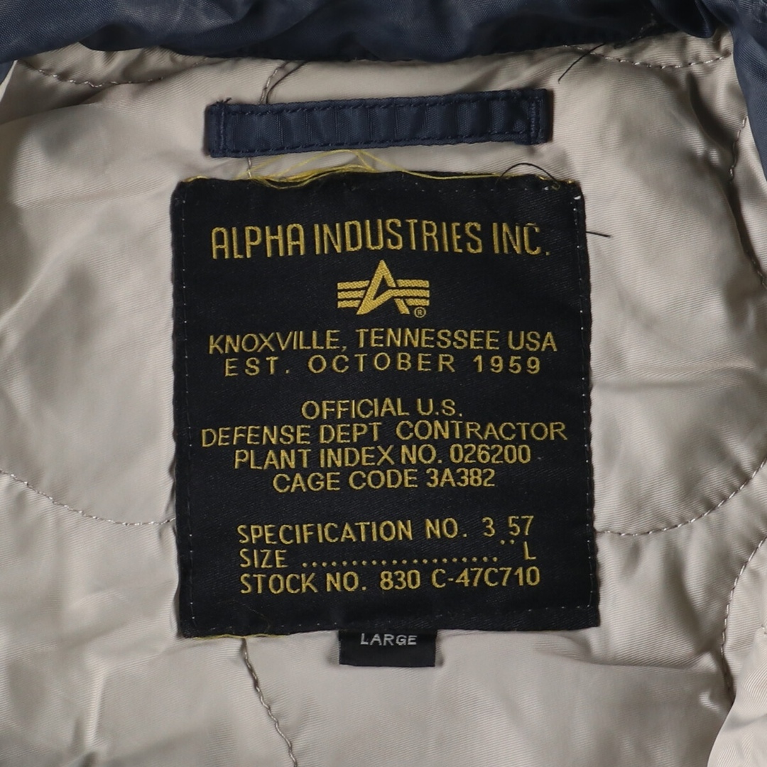 alpha(アルファ)の古着 アルファ ALPHA MA-1 ミリタリー フライトジャケット メンズM /eaa375085 メンズのジャケット/アウター(ミリタリージャケット)の商品写真