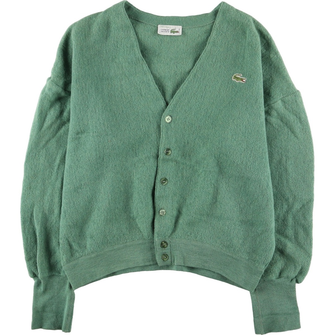 LACOSTE - 古着 80年代 ラコステ LACOSTE ウールニットカーディガン 4 ... ラコステ ウールカーディガン