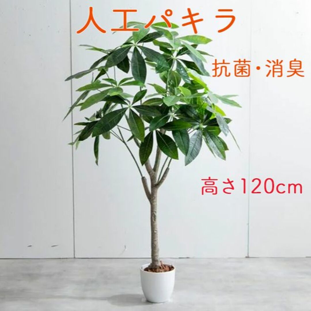 【光触媒/抗菌防臭】人工観葉植物 パキラ 高さ120cm