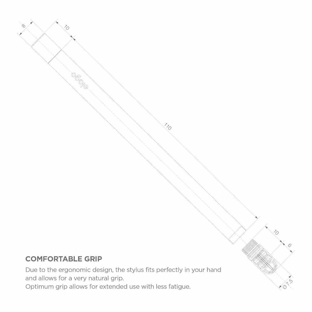 【色: レッド×ブラック】elago STYLUS GRIP タッチペン 99％