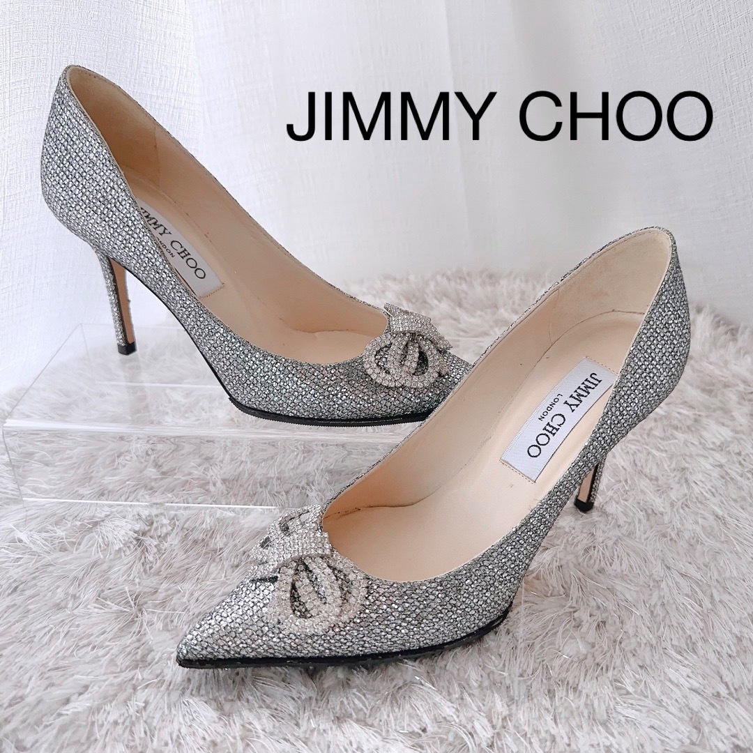 JIMMY CHOO - jimmy choo ジミーチュウ クリスタル パンプス
