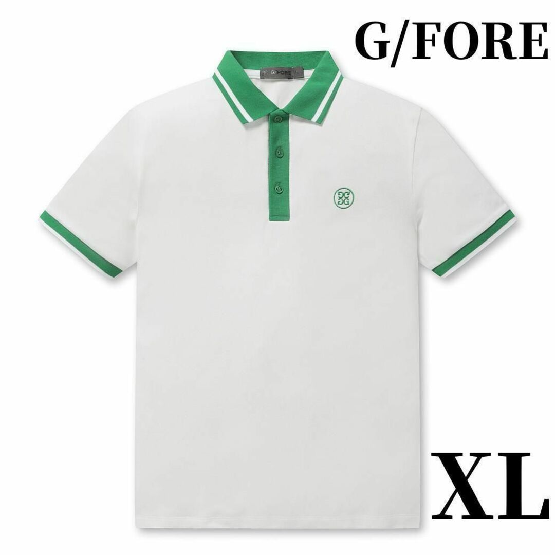 G/FORE ポロシャツ ジーフォア ゴルフ シャツ メンズ 【新品 XL 白】