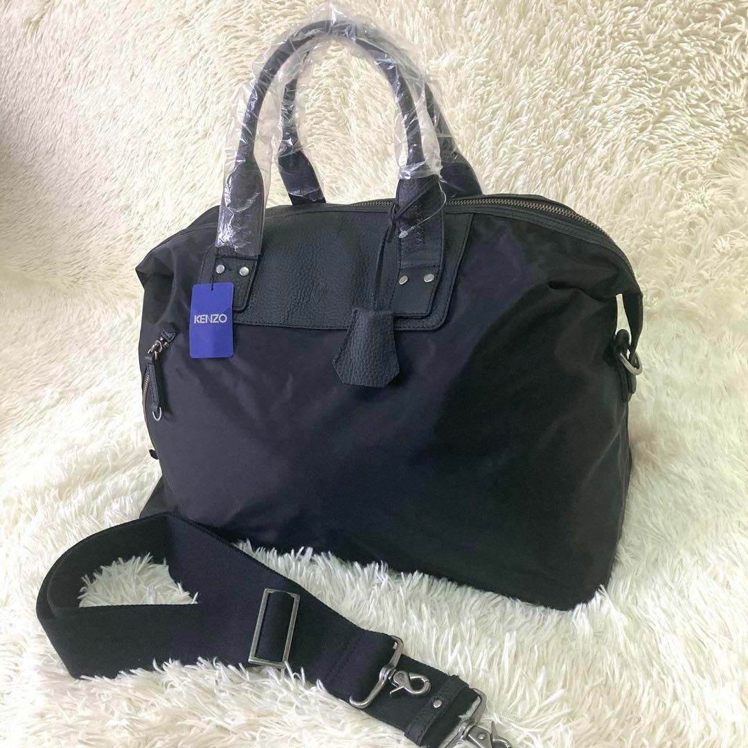 タグ付美品　KENZO ボストンバッグ　ビジネスバッグ　2way ハンドルレザー