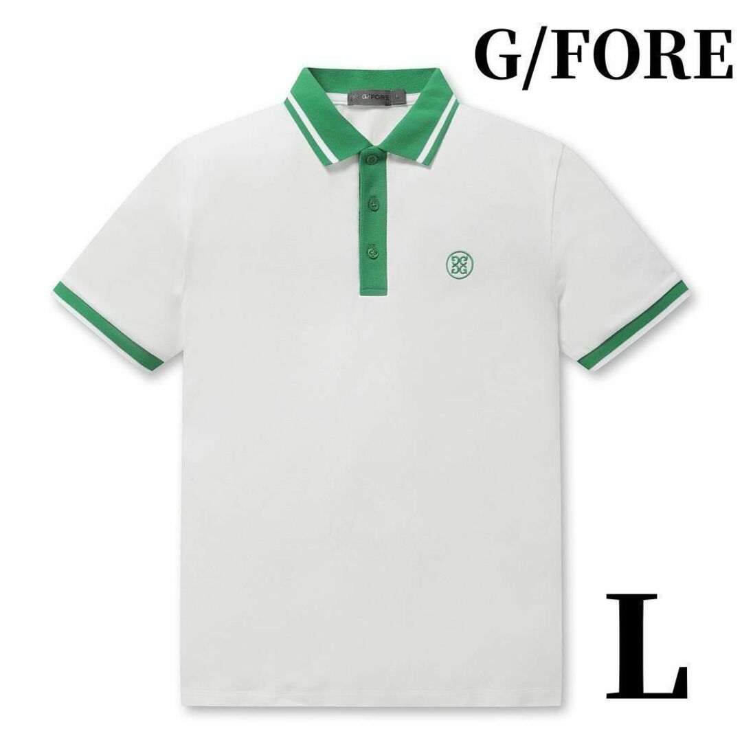 G/FORE ポロシャツ ジーフォア ゴルフ シャツ メンズ 【新品 L 白】