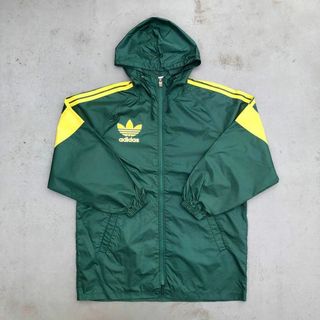 90s アディダス フード付き ナイロンジャケット M-Lサイズ デサント製
