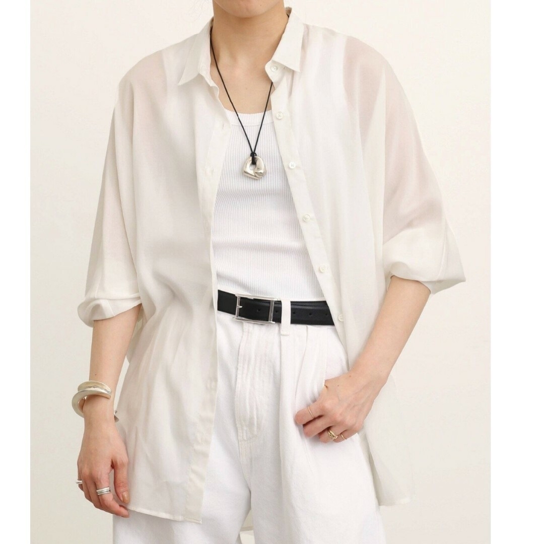 L'Appartement DEUXIEME CLASSE(アパルトモンドゥーズィエムクラス)のL'Appartement Dolman sleeve sheer Blouse レディースのトップス(シャツ/ブラウス(長袖/七分))の商品写真