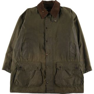 バーブァー(Barbour)の古着 90年代 バブアー Barbour BORDER ボーダー 旧3ワラント ワックスコットン オイルドジャケット 英国製 C48 メンズXXL ヴィンテージ /eaa372646(その他)