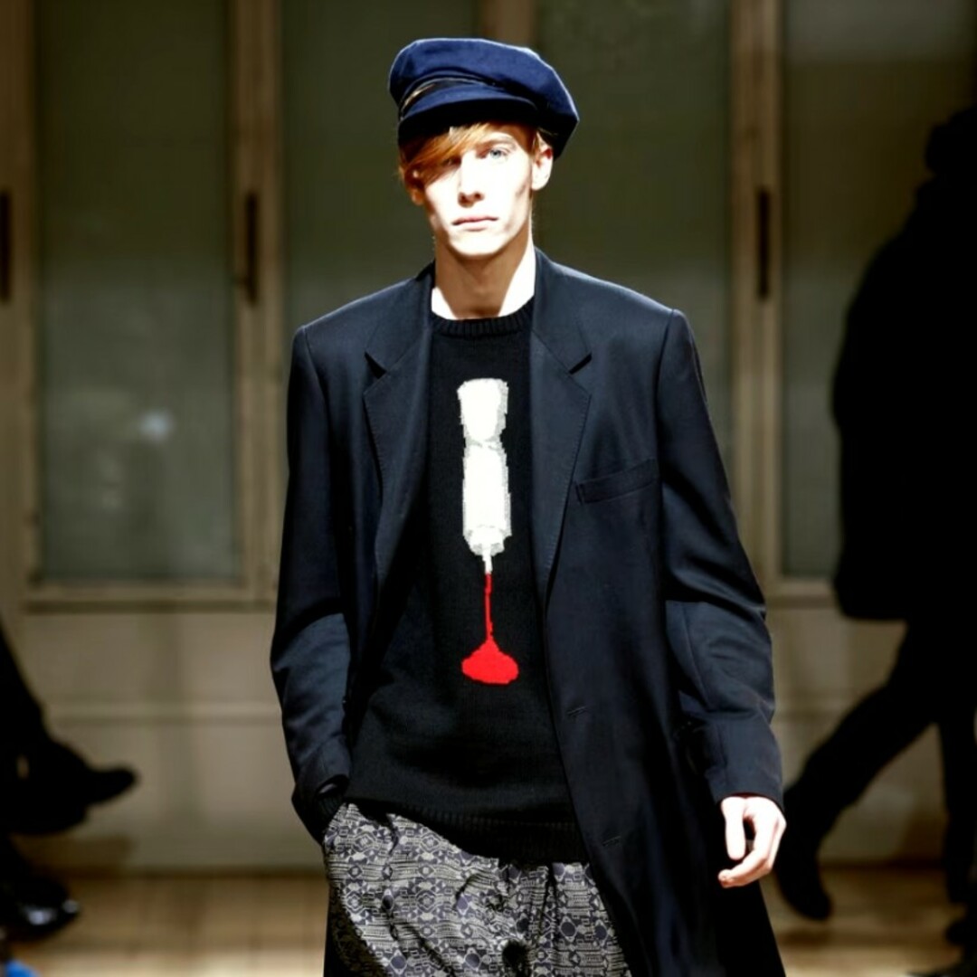 09aw Yohji Yamamoto Pour homme 絵の具ニット