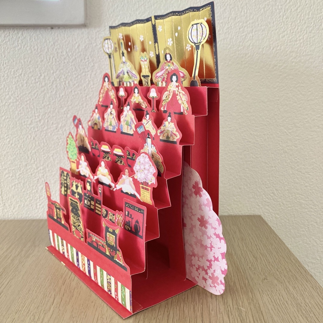 ホールマーク Hallmark ひな祭り立体カード ひな七段飾り ひな人形 ハンドメイドのインテリア/家具(インテリア雑貨)の商品写真
