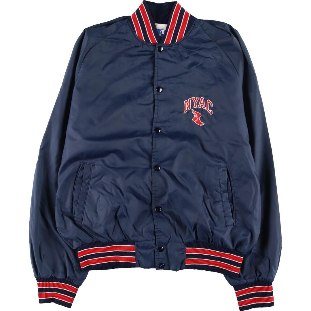 Champion(チャンピオン)の古着 90年代 チャンピオン Champion ナイロンスタジャン アワードジャケット バーシティジャケット USA製 メンズL ヴィンテージ /eaa378476 メンズのジャケット/アウター(スタジャン)の商品写真