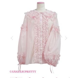 アンジェリックプリティー(Angelic Pretty)の新品タグ付　Mellow Frillブラウス　ピンク(シャツ/ブラウス(長袖/七分))