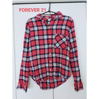 フォーエバートゥエンティーワン(FOREVER 21)の【秋冬大活躍】FOREVER 21　チェック　シャツ　赤(シャツ/ブラウス(長袖/七分))