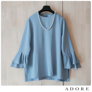 アドーア(ADORE)の◆幻◆ 希少美品　ADORE 定価3.2万円　ジョーゼットフリルオーバーブラウス(シャツ/ブラウス(長袖/七分))