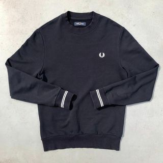 新品 FRED PERRY フレッドペリー メンズ スウェット ブラックSサイズ