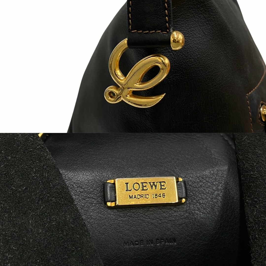 LOEWE - 極 美品 LOEWE ロエベ アントン アナグラム ロゴ 金具 レザー