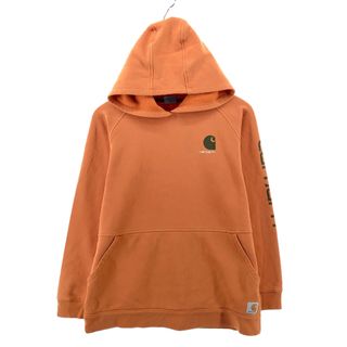 カーハート(carhartt)の古着 カーハート Carhartt プリントロゴ スウェットプルオーバーパーカー レディースXL /eaa377988(トレーナー/スウェット)