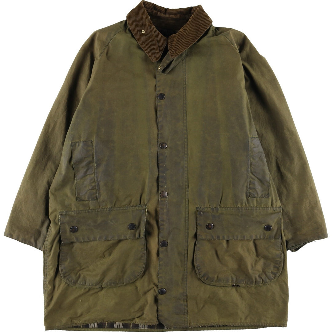 Barbour(バーブァー)の古着 90年代 バブアー Barbour GAMEFAIR ゲームフェアー 旧3ワラント ワックスコットン オイルドジャケット 英国製 C42 メンズL ヴィンテージ /eaa372648 メンズのジャケット/アウター(その他)の商品写真