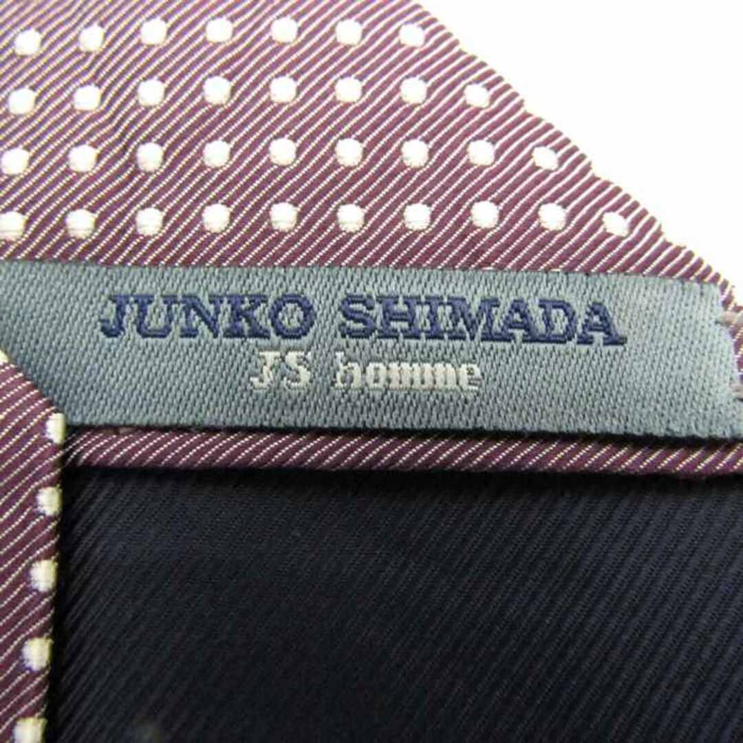JUNKO SHIMADA(ジュンコシマダ)のジュンコシマダ ブランドネクタイ ドット 総柄 シルク メンズ パープル JUNKO SIMADA メンズのファッション小物(ネクタイ)の商品写真