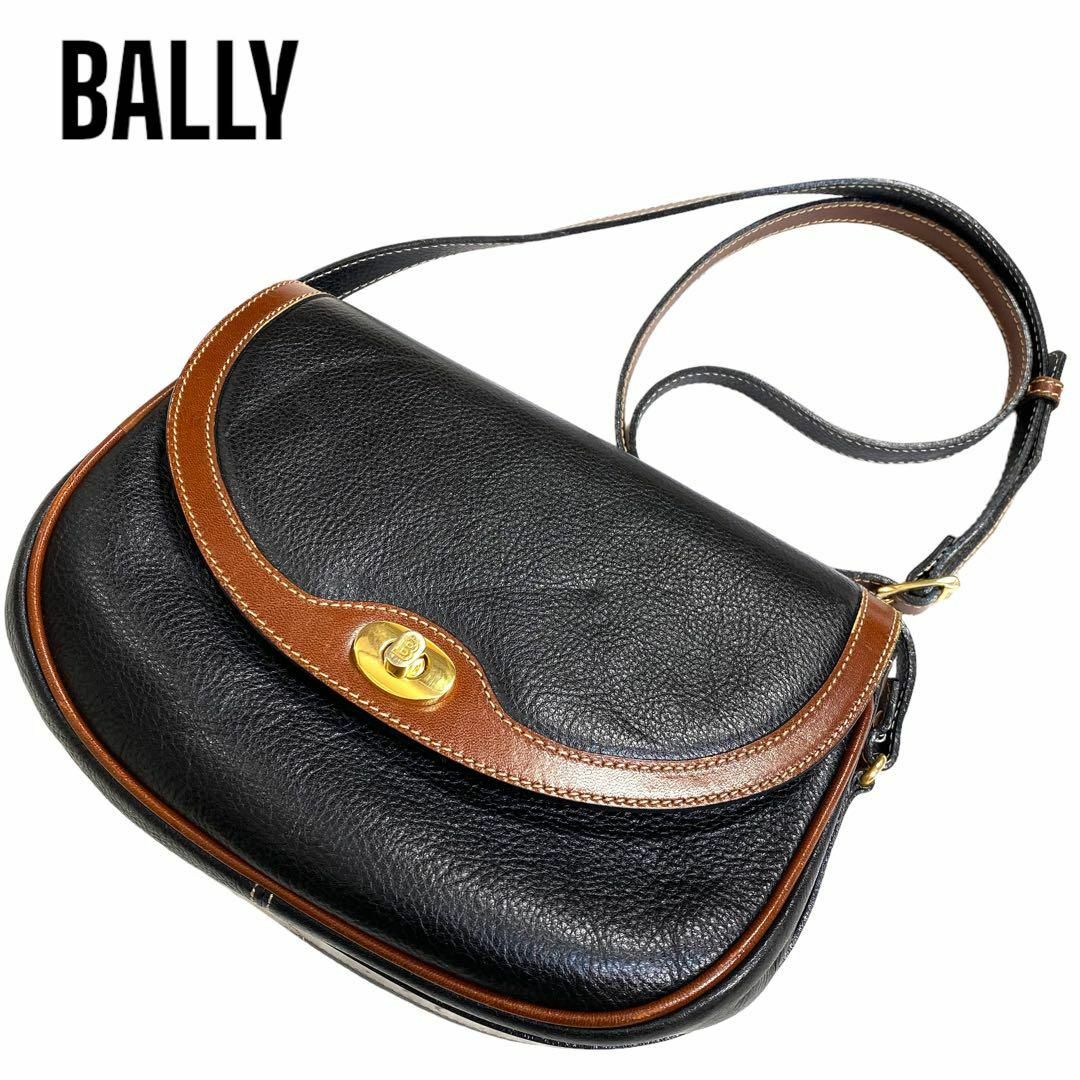 お値下げ❗️美品⭐️バリーBallyレザーショルダーバッグ　モノグラム袋付き