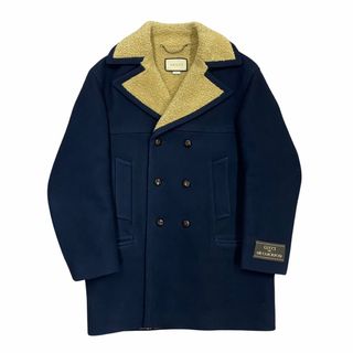 グッチ(Gucci)の極 美品 ハンガー カバー付き GUCCI グッチ メタモルフォーシ ウール ダブル ピーコート テディコート チェスターコート メンズ 紺 25470(その他)