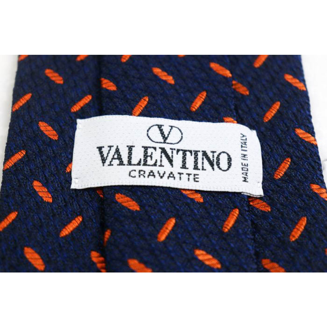 VALENTINO(ヴァレンティノ)のヴァレンチノ ブランド ネクタイ シルク 小紋柄 総柄 メンズ ネイビー Valentino メンズのファッション小物(ネクタイ)の商品写真