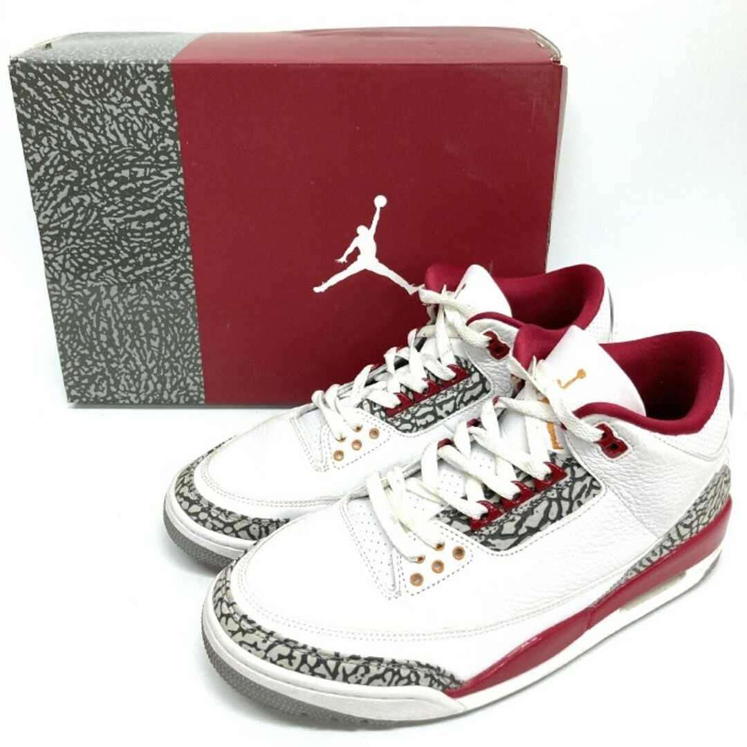 ★NIKE ナイキ AIR JORDAN3 RETRO エアジョーダン3 CT8532-126 カーディナルレッド  size28cm