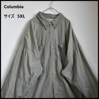 コロンビア(Columbia)のコロンビア　5XL オーバサイズ　アウトドア　長袖シャツ 4XL以上 us古着(シャツ)