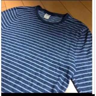 ホリスター(Hollister)のホリスターネイビーボーダーカットソー(Tシャツ/カットソー(七分/長袖))