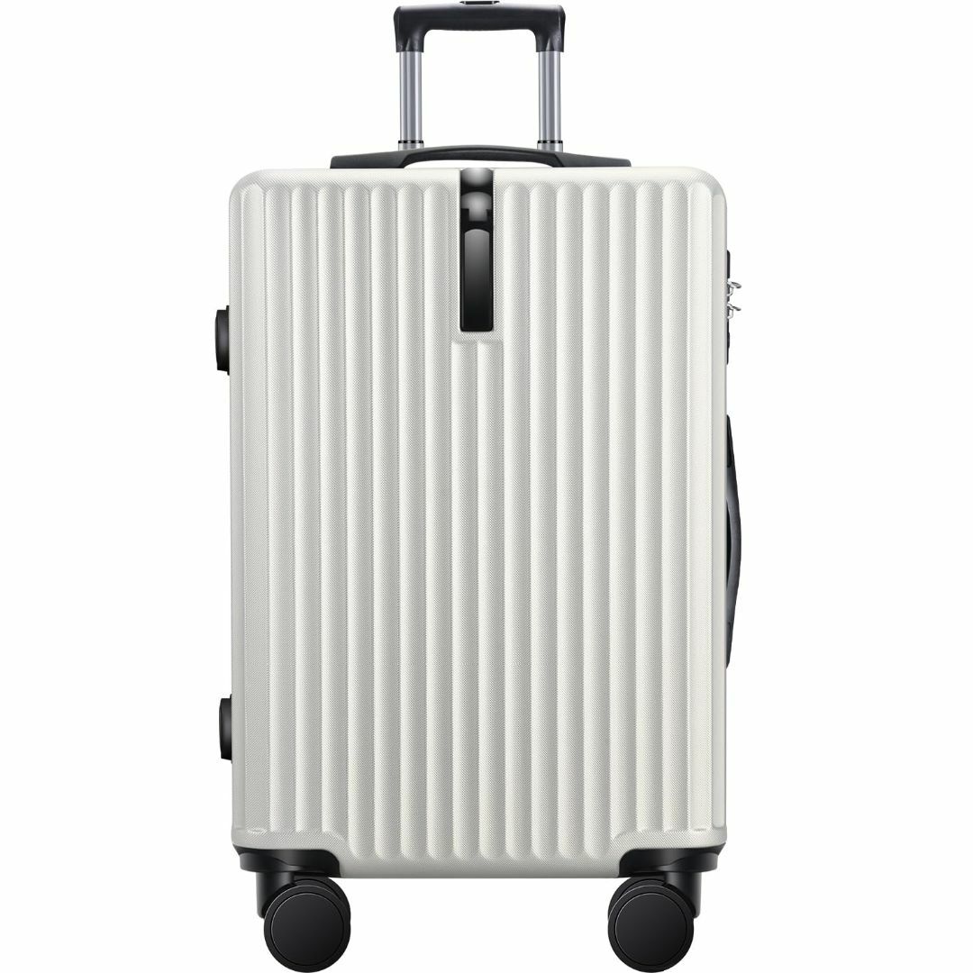【色: ホワイト】[ANYCOOL] スーツケース キャリーケース 超軽量 大容