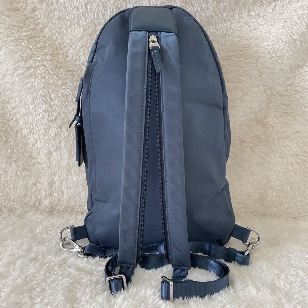TUMI ボディバッグ リュック 2way ナイロン ブルー ナディア