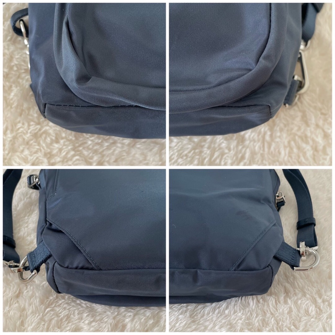 TUMI ボディバッグ リュック 2way ナイロン ブルー ナディア