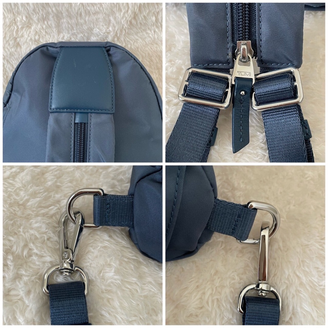 TUMI ボディバッグ リュック 2way ナイロン ブルー ナディア