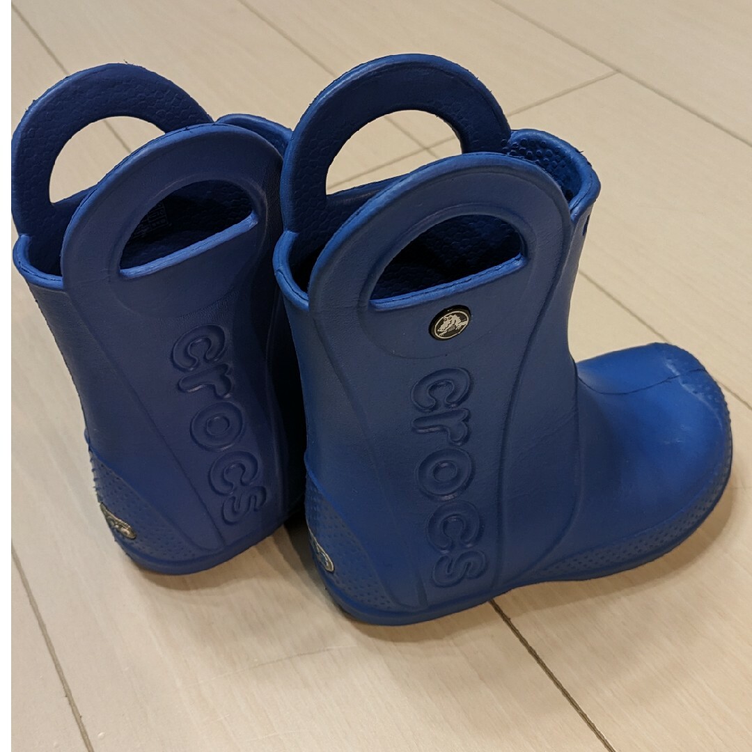 crocs(クロックス)のcrocs　クロックス　レインブーツ　長靴　ブルー　c9 16.5cm キッズ/ベビー/マタニティのキッズ靴/シューズ(15cm~)(長靴/レインシューズ)の商品写真