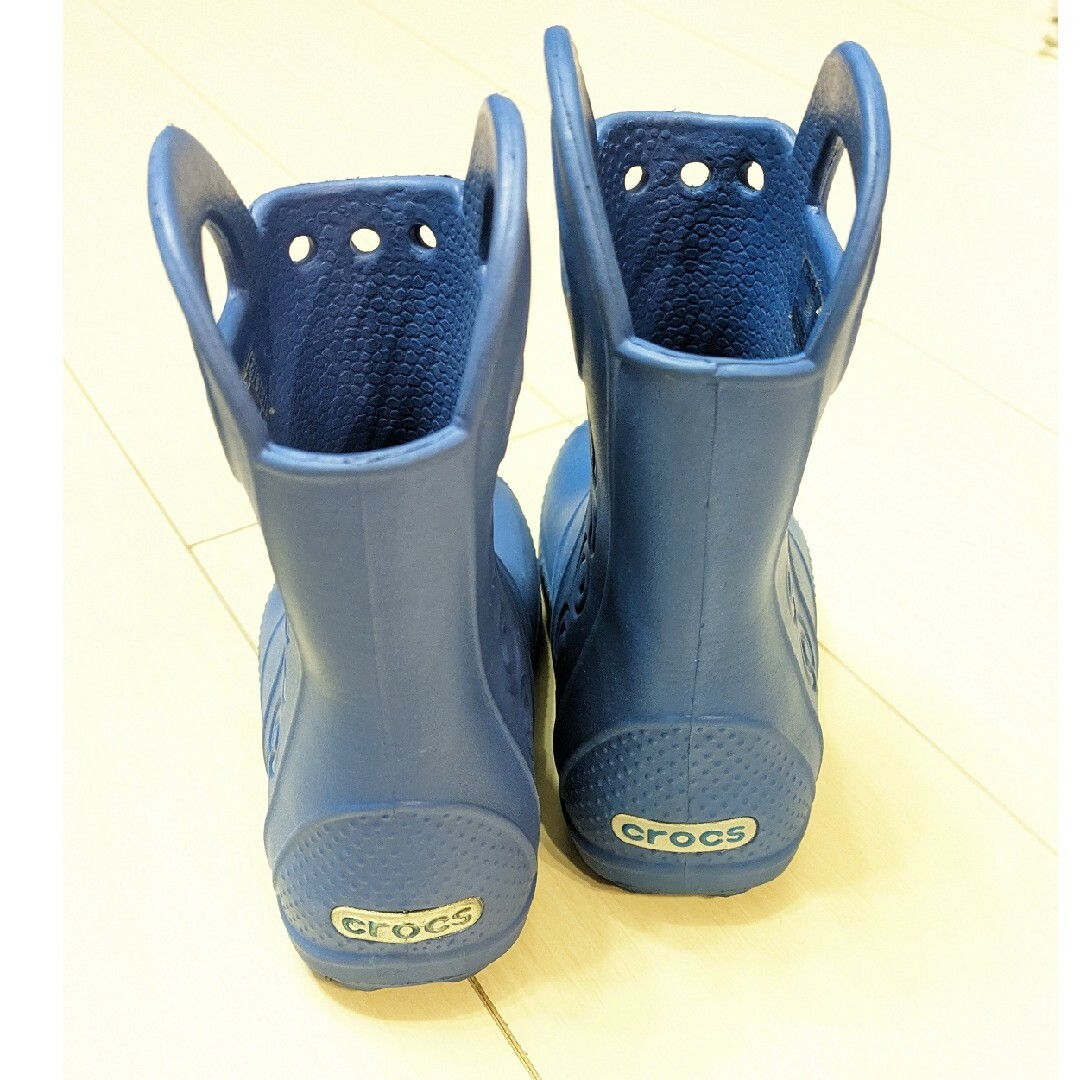 crocs(クロックス)のcrocs　クロックス　レインブーツ　長靴　ブルー　c9 16.5cm キッズ/ベビー/マタニティのキッズ靴/シューズ(15cm~)(長靴/レインシューズ)の商品写真