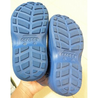 crocs - crocs クロックス レインブーツ 長靴 ブルー c9 16.5cmの通販 ...