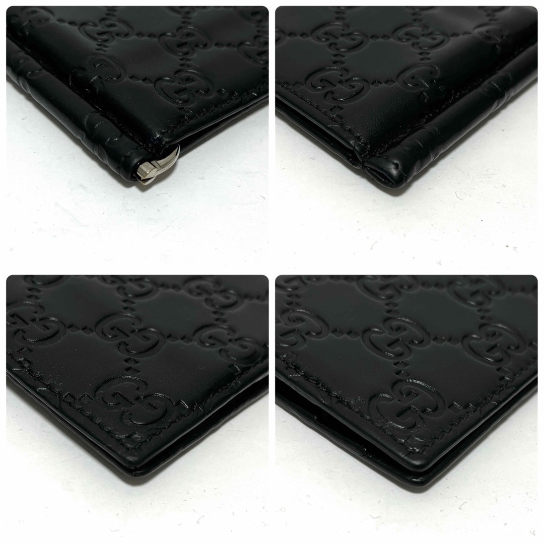Gucci - 美品✨グッチ マネークリップ 札入れ 財布 シマレザー GG柄