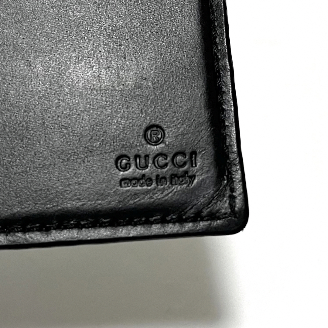 Gucci - 美品✨グッチ マネークリップ 札入れ 財布 シマレザー GG柄
